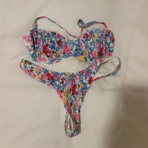 Frankie's Bikinis Multicolor Floral Bikini